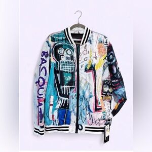 NWT Members Only Jean-Michel Basquiat Graffiti bomber jacket size Medium